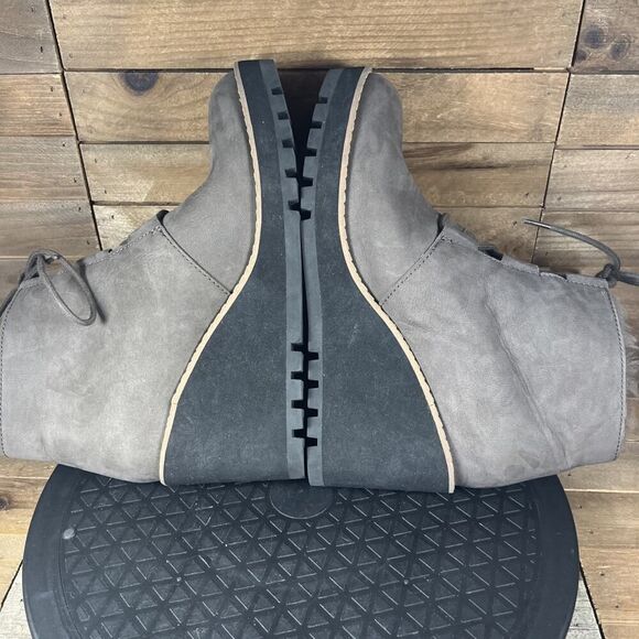 Eileen Fisher Women’s Size 7.5 Alpine Ankle Brown Suede Lace Up Wedge Boots - Picture 7 of 9